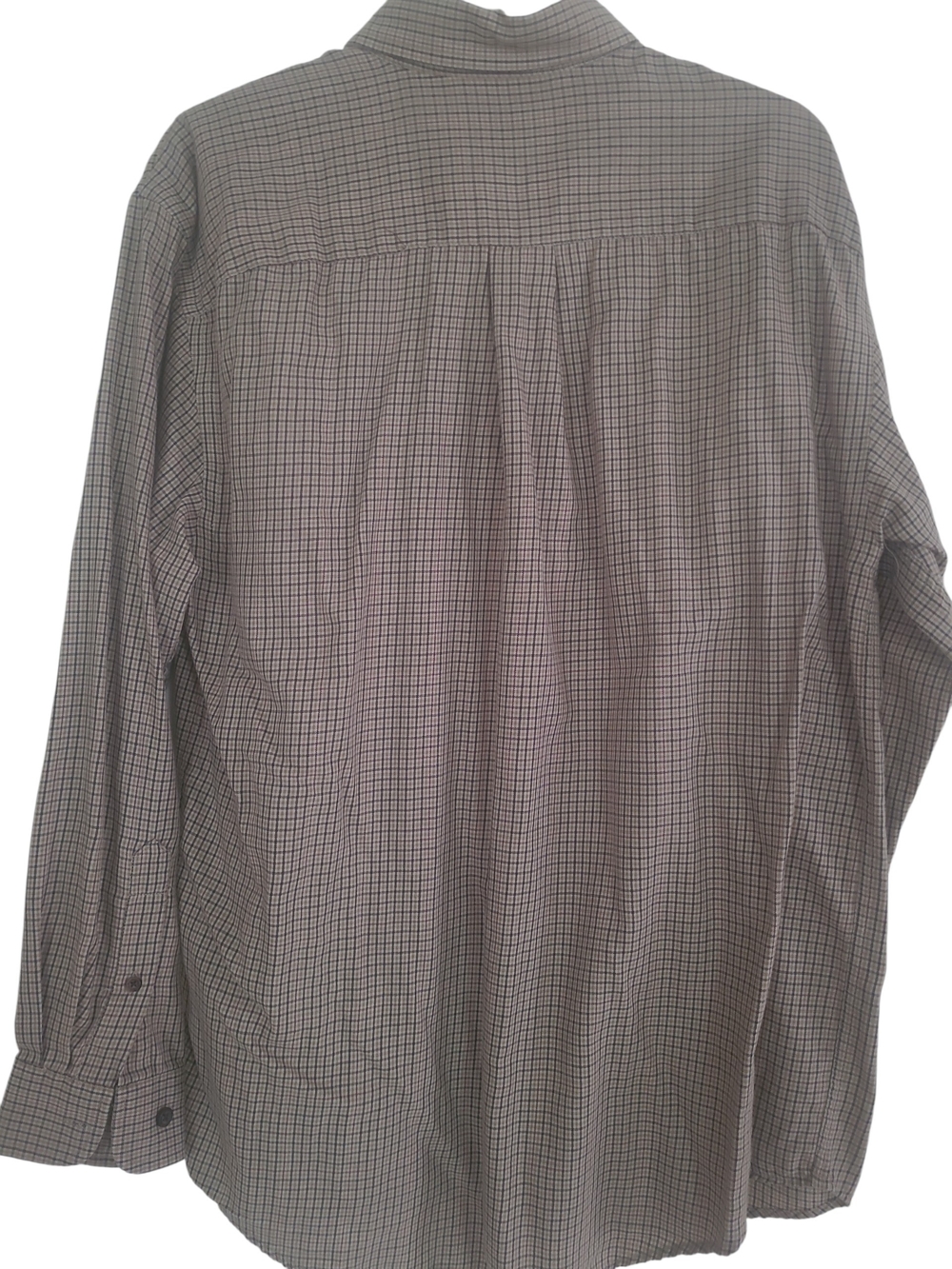 Arrow Men's Long-Sleeve Button-Down Shirt in Beige Plaid - Picture 2 of 5